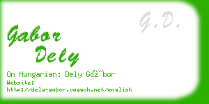 gabor dely business card